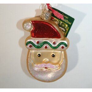 Old World Santa Sugar Cookies 3 1/2" Vintage Hand Blown Glass Ornaments